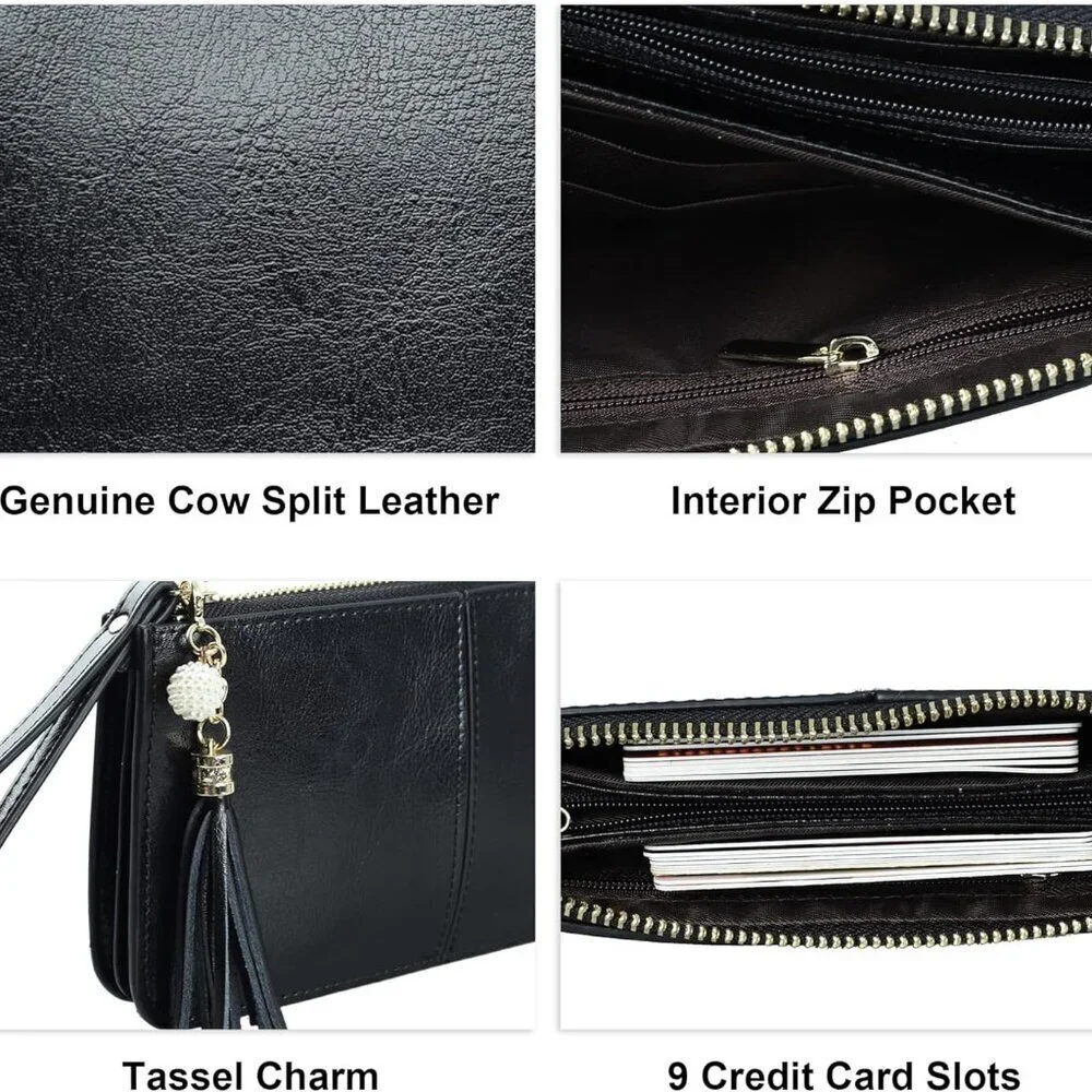 N/A leather wristlet